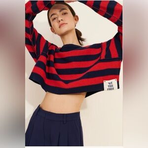 Free People Into The Blue Pullover BNWT Sz Xs